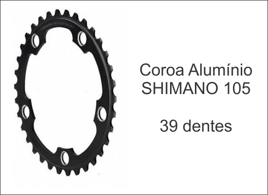 Coroa SHIMANO ROAD - Alumnio (39 Dentes)