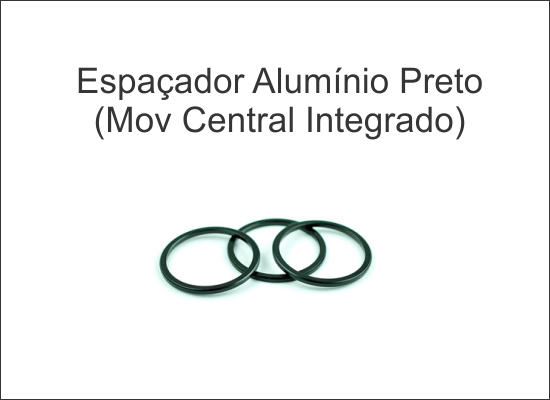 Espaador Alumnio WHEELS MFG Preto (Mov. Central Integrado)