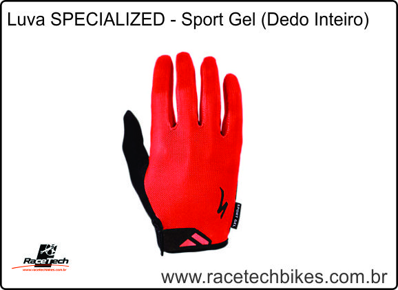 Luva SPECIALIZED - BG Sport Dedo Longo (Vermelha)