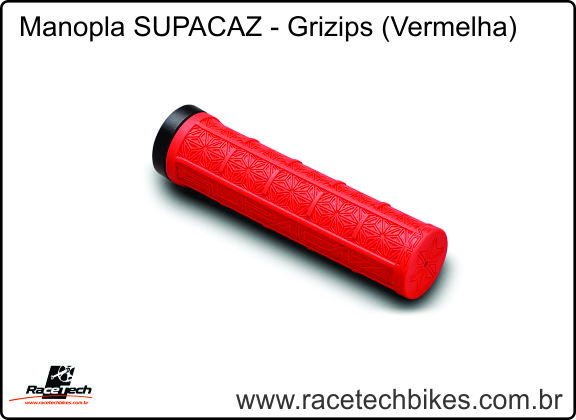 Manopla SUPACAZ - Grizip (MTB) Vermelha
