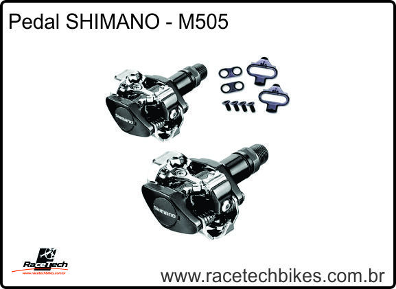 Pedal SHIMANO - M505 Preto (MTB)